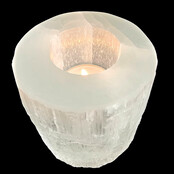 Selenite tealight holder 8 cm