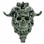 Beautiful serpentine skull with horns