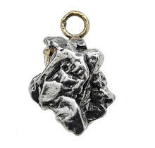 Iron meteorite crystal pendant