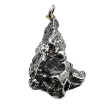 Iron meteorite crystal pendant