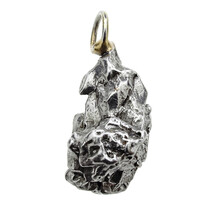 Iron meteorite crystal pendant
