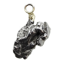 Iron meteorite crystal pendant