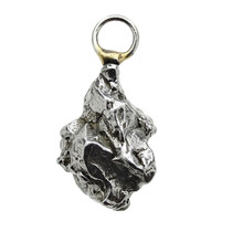 Iron meteorite crystal pendant