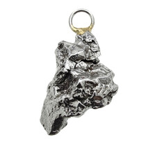 Iron meteorite crystal pendant