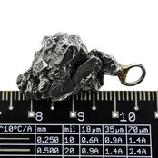 Iron meteorite crystal pendant