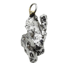 Iron meteorite crystal pendant