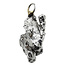 Iron meteorite crystal pendant