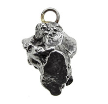 Iron meteorite crystal pendant