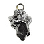 Iron meteorite crystal pendant