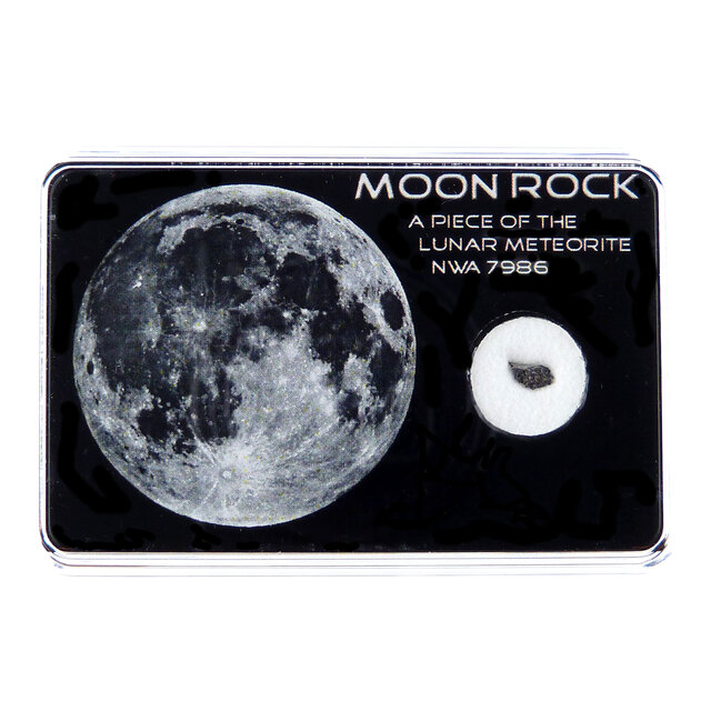 10x Moon Meteorite with Certificate (without back) 10x Moon Meteorite with Certificate (without back)