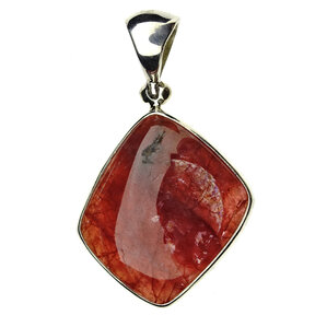 Rhodonite pendant in silver