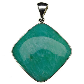 Amazonite pendant in silver