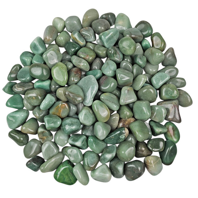 Beautiful green quarz large tumbled stones 2,5 kg