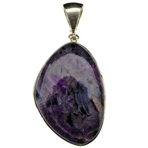 Sugilite pendant with silver