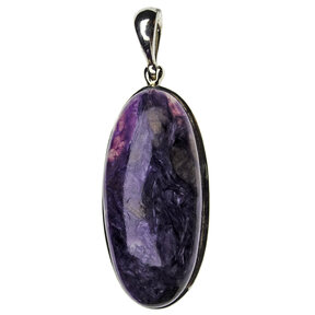 Charoite pendant in silver