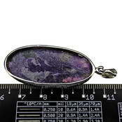 Beautiful purple mineral from Siberia, beautiful pendant in silver