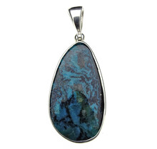 Mooie hanger van  chrysocolla uit Congo