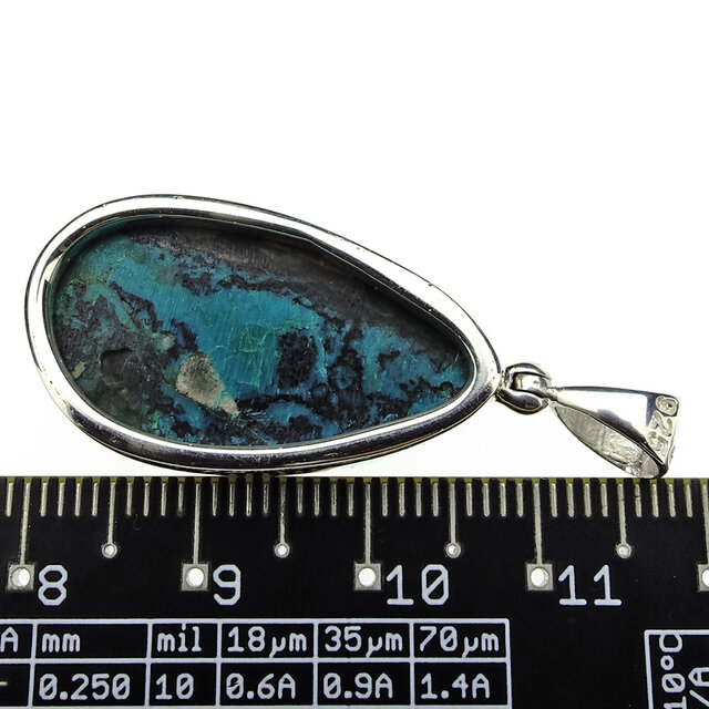 Mooie hanger van  chrysocolla uit Congo