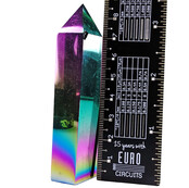 Obsidiaan met titanium aura behandeld