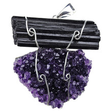 Amethyst penant with tourmaline