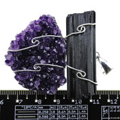 Pendant of amethyst with tourmaline