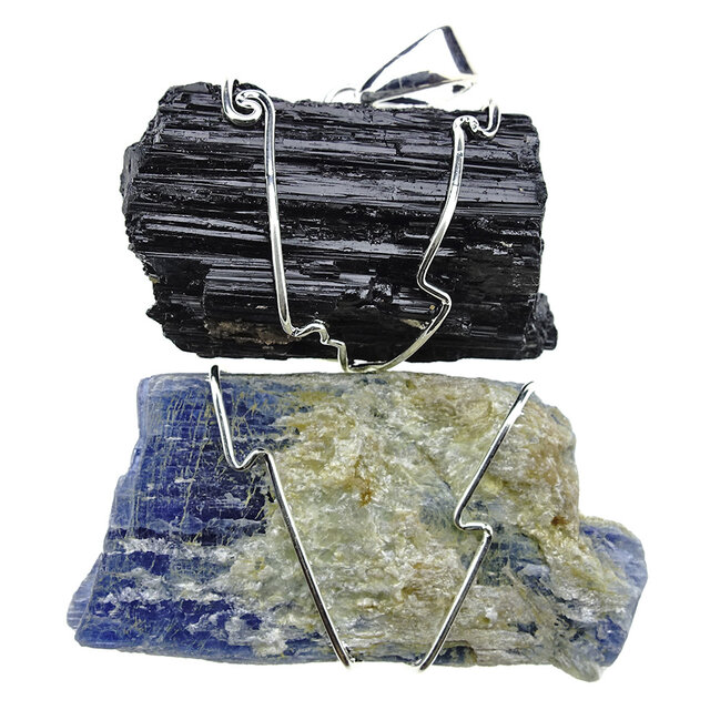 Anhänger aus Turmalin und Kyanit