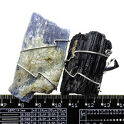 Pendant of tourmaline and kyanite