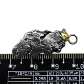 Iron meteorite crystal pendant