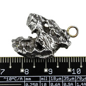 Iron meteorite crystal pendant