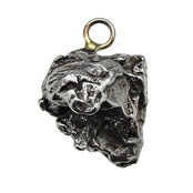 Iron meteorite crystal pendant