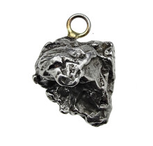 Iron meteorite crystal pendant