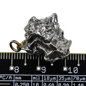 Iron meteorite crystal pendant