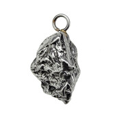 Iron meteorite crystal pendant