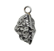 Iron meteorite crystal pendant