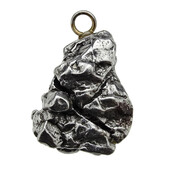 Iron meteorite crystal pendant