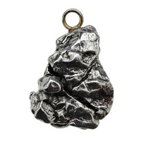 Iron meteorite crystal pendant