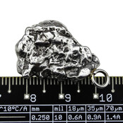 Iron meteorite crystal pendant