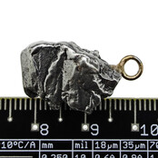Iron meteorite crystal pendant