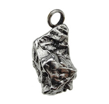 Iron meteorite crystal pendant