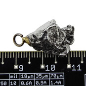 Iron meteorite crystal pendant