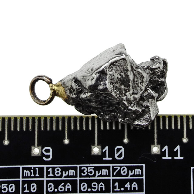 Iron meteorite crystal pendant