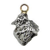 Iron meteorite crystal pendant