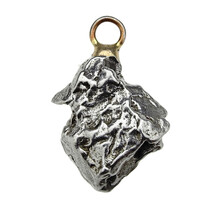 Iron meteorite crystal pendant