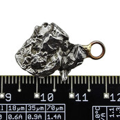 Iron meteorite crystal pendant