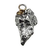 Iron meteorite crystal pendant