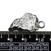 Iron meteorite crystal pendant