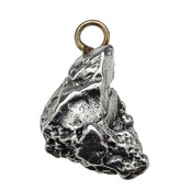 Iron meteorite crystal pendant