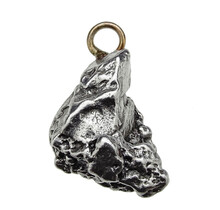 Iron meteorite crystal pendant