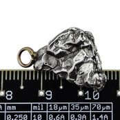 Iron meteorite crystal pendant
