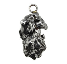 Iron meteorite crystal pendant